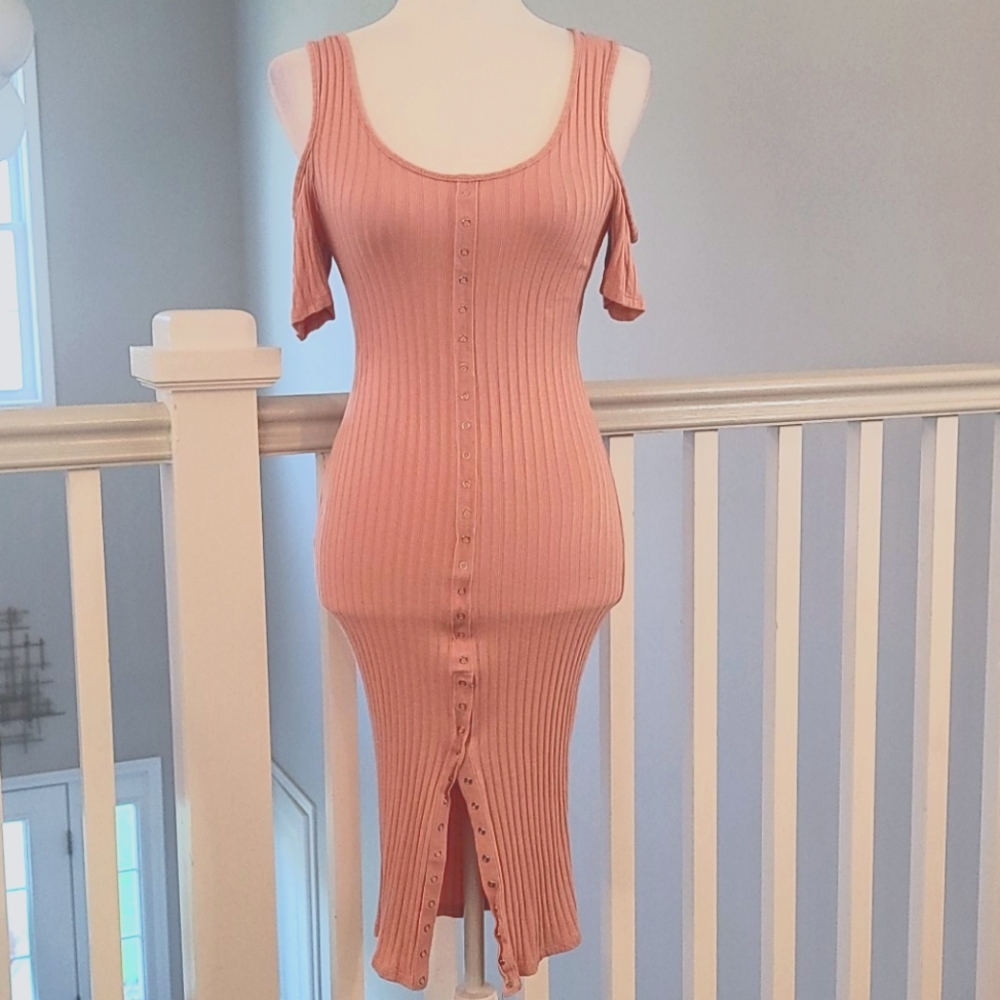 Blush pink Body con dress